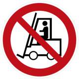 Знак P07 "Запрещается движение средств напольного транспорта" 20х20см