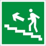 Знак Е16 "Направление к эвакуационному выходу по лестнице вверх" фотолюм. 20х20см